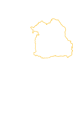 Mapa da região nordeste da Tailândia destacado